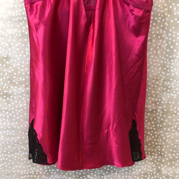 Cacique Lane Bryant Pink Satin Chemise Lingerie Lace Sexy Underwire Size 18/20 - Picture 5 of 9